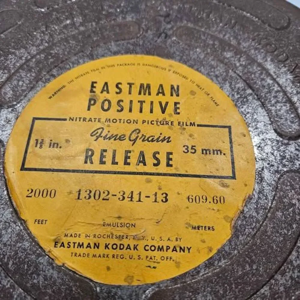 Vintage Eastman 35mm Film Can  Storage Tin. Old and Rusted